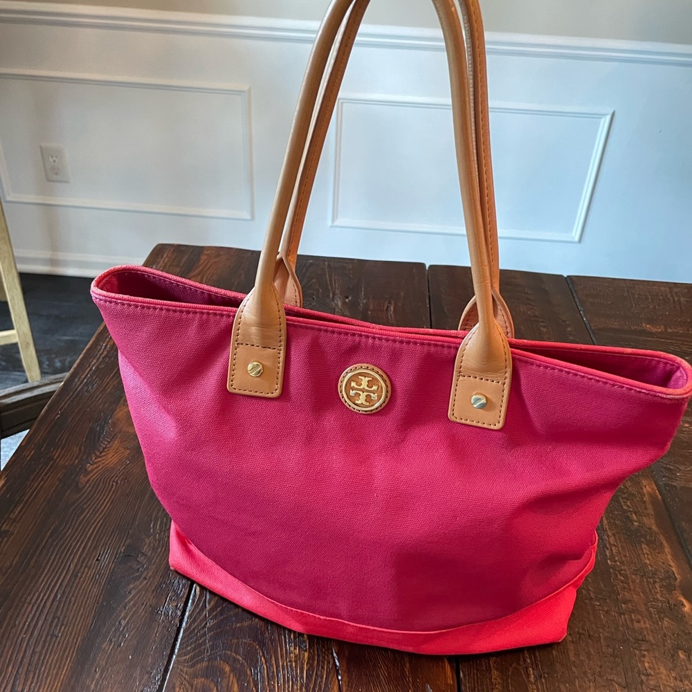 Tory Burch Pink Canvas Bag